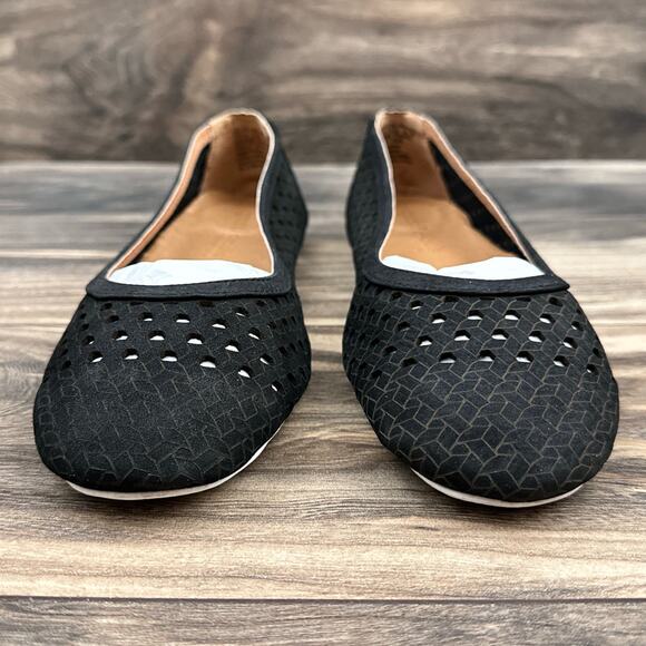 NWOB Gentle Souls by Kenneth Cole Eugene Woven Travel Ballet Flats 7.5M Leather - Picture 3 of 11